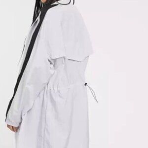 Reebok Woven Long Sleeve Stirling Gray Bomber Collar 3/4 Length Coat WMN Size 2X